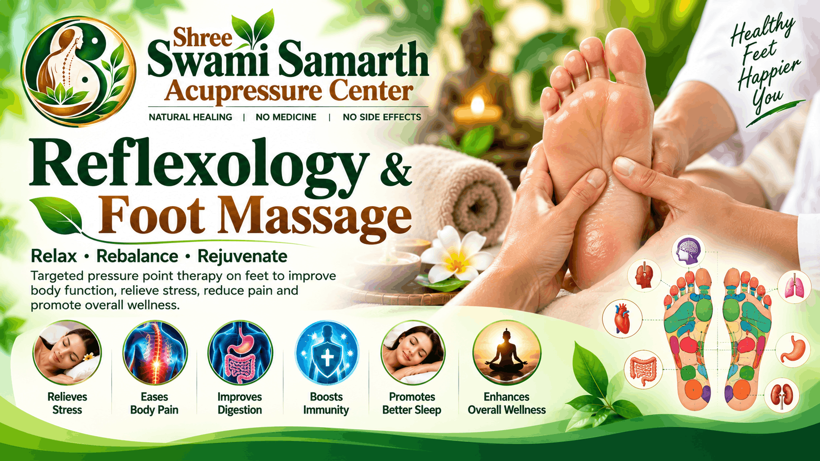 Reflexology & Foot Massage treatment at Shree Swami Samarth Acupressure Center in Mumbai