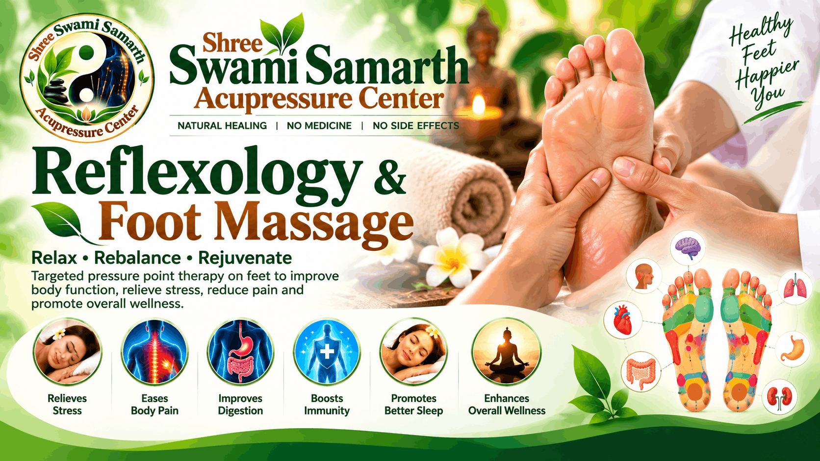 Reflexology & Foot Massage treatment at Shree Swami Samarth Acupressure Center in Mumbai