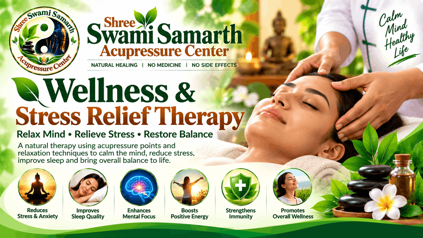 Healing, Immunity & Stress Relief treatment at Shree Swami Samarth Acupressure Center in Mumbai